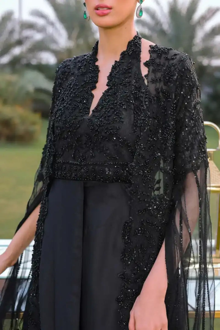 Reema Ahsan - Anosha - Net & Silk - Black - 3 Piece