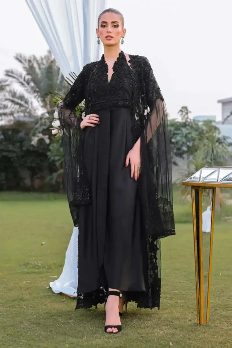 Reema Ahsan - Anosha - Net & Silk - Black - 3 Piece