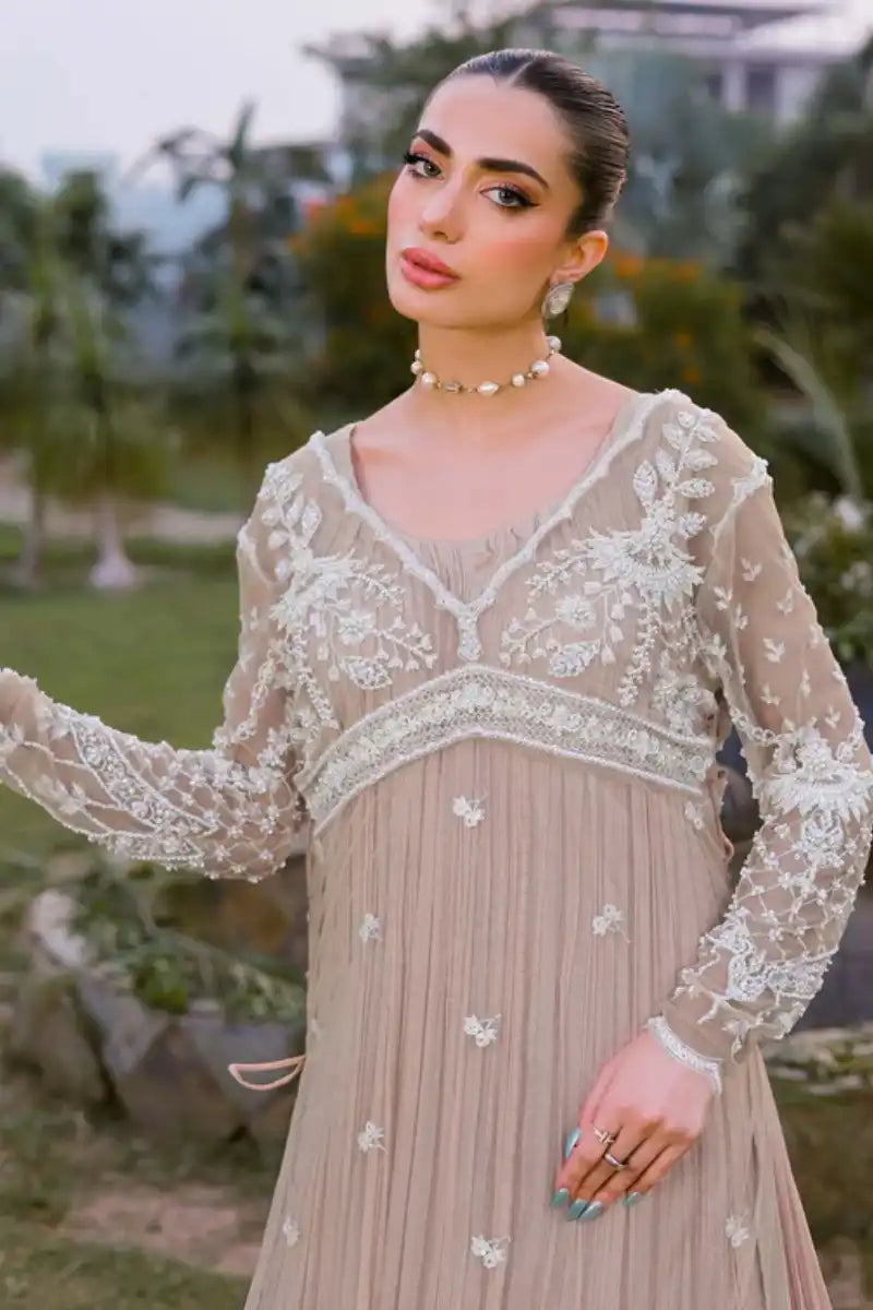 Reema Ahsan - Aramis - Net & Silk - Skin - 3 Piece