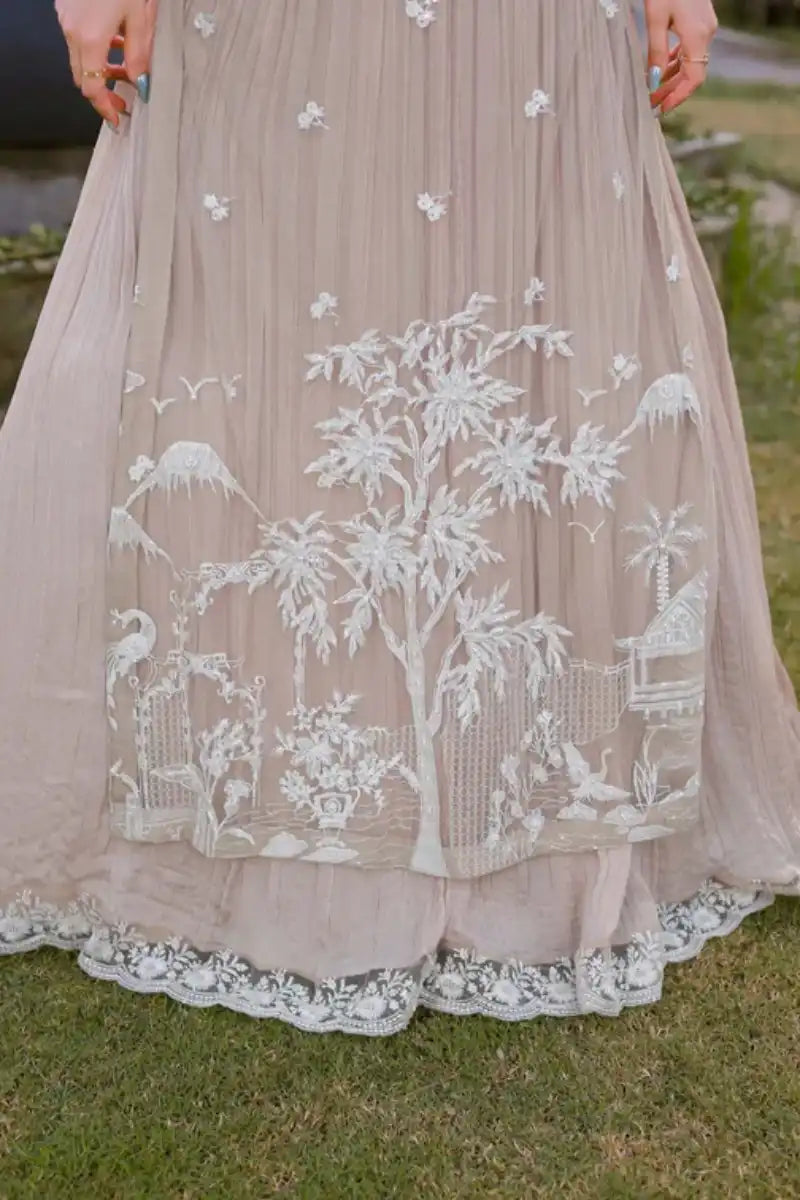 Reema Ahsan - Aramis - Net & Silk - Skin - 3 Piece