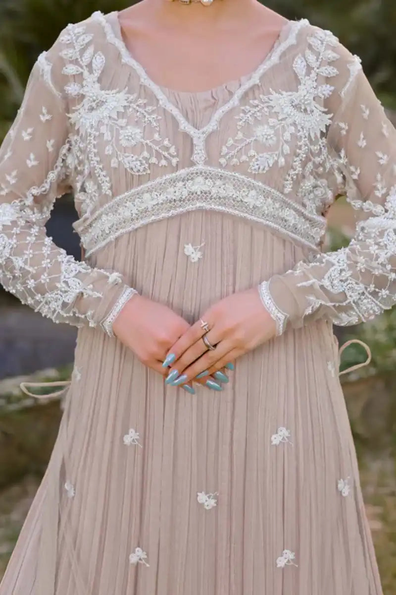 Reema Ahsan - Aramis - Net & Silk - Skin - 3 Piece
