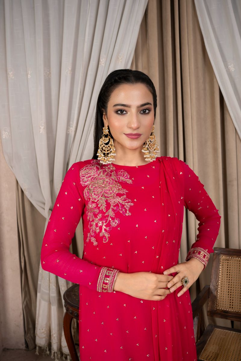 Reema Ahsan - Armin - Chiffon & Grip - Pink - 2 Piece