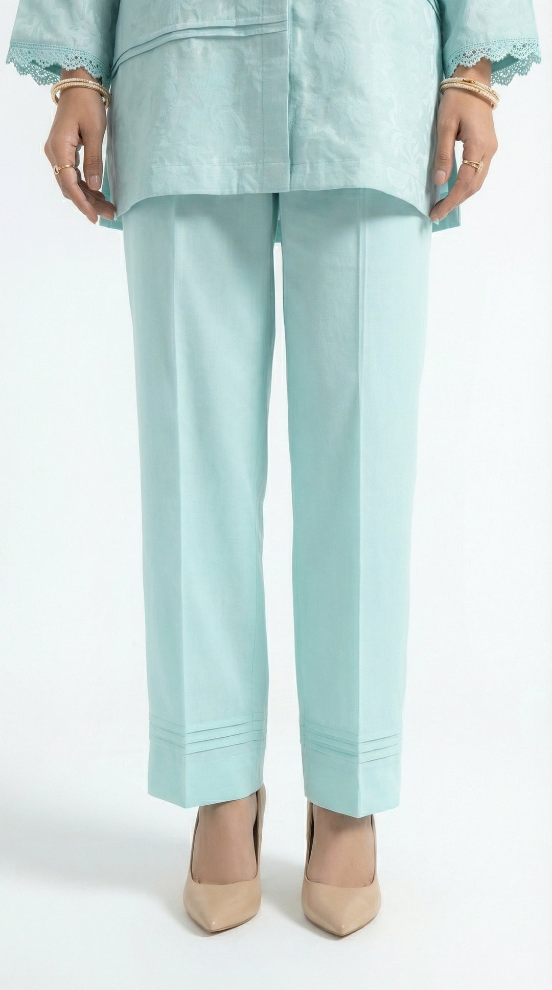Reema Ahsan - Besma Self Jaquard Suit For Women - Sky Blue - 2 Piece