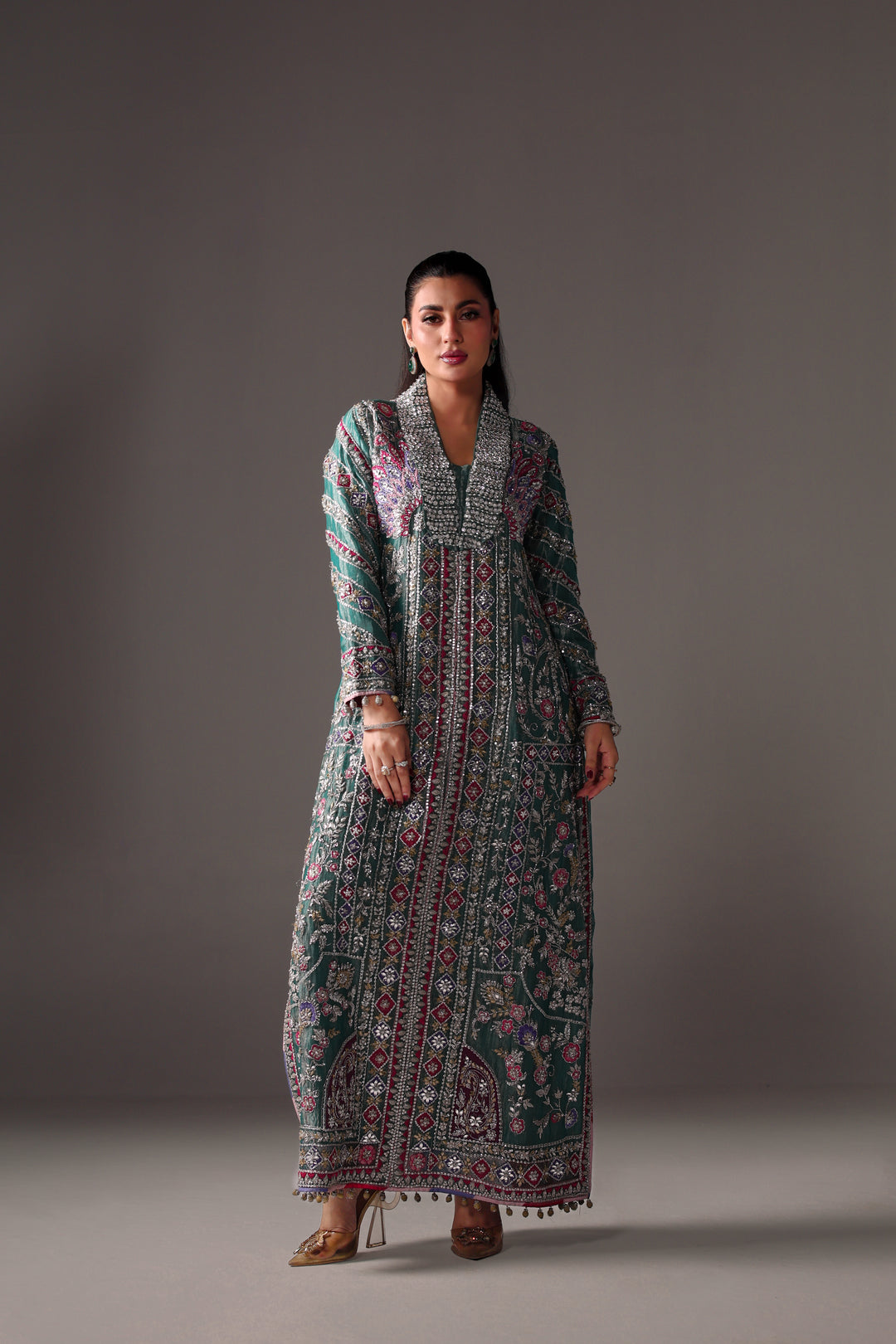 Reema Ahsan - Elia Tissue & Rawsilk Suit For Women - Green - 3 Piece