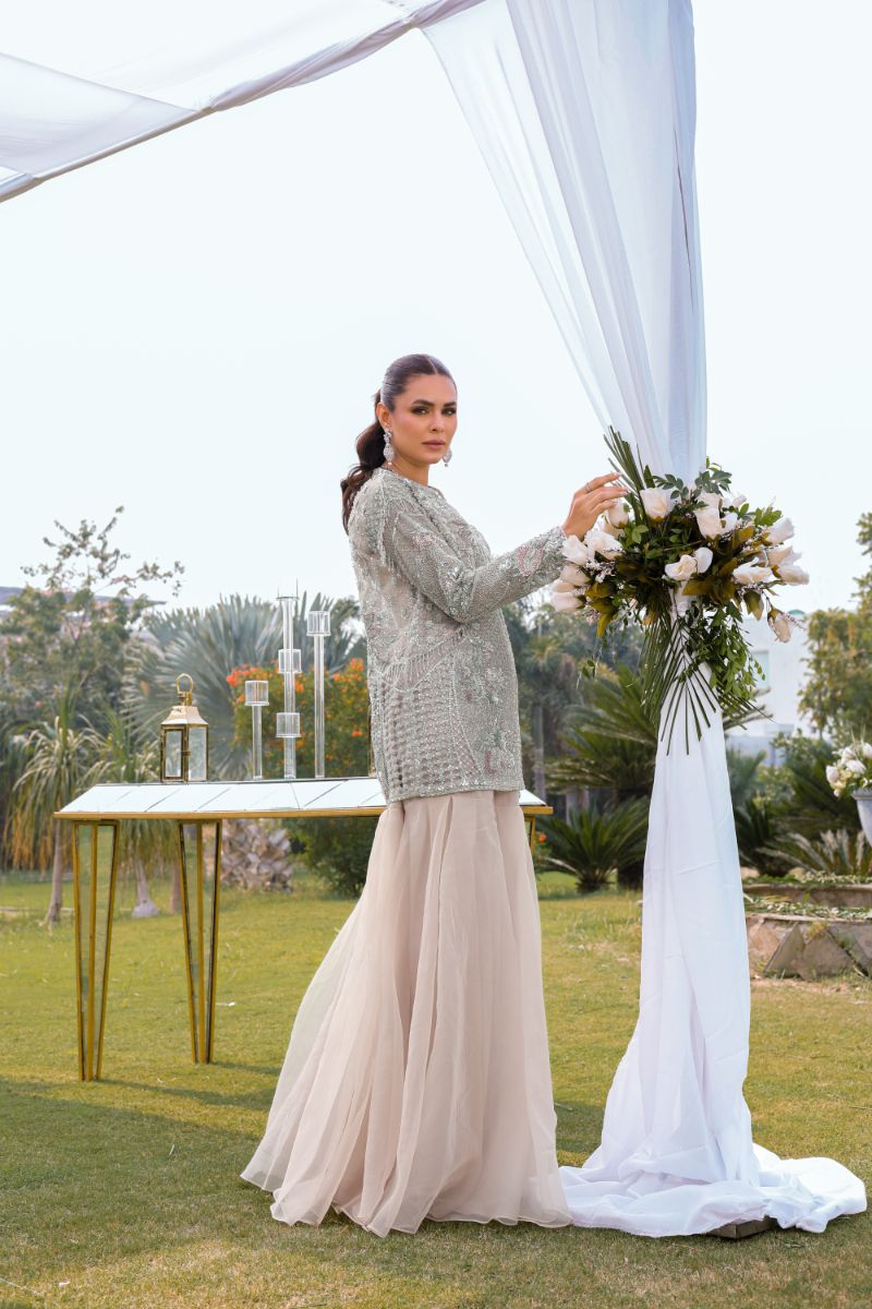 Reema Ahsan - Hareem - Organza - Powder pink - 3 Piece
