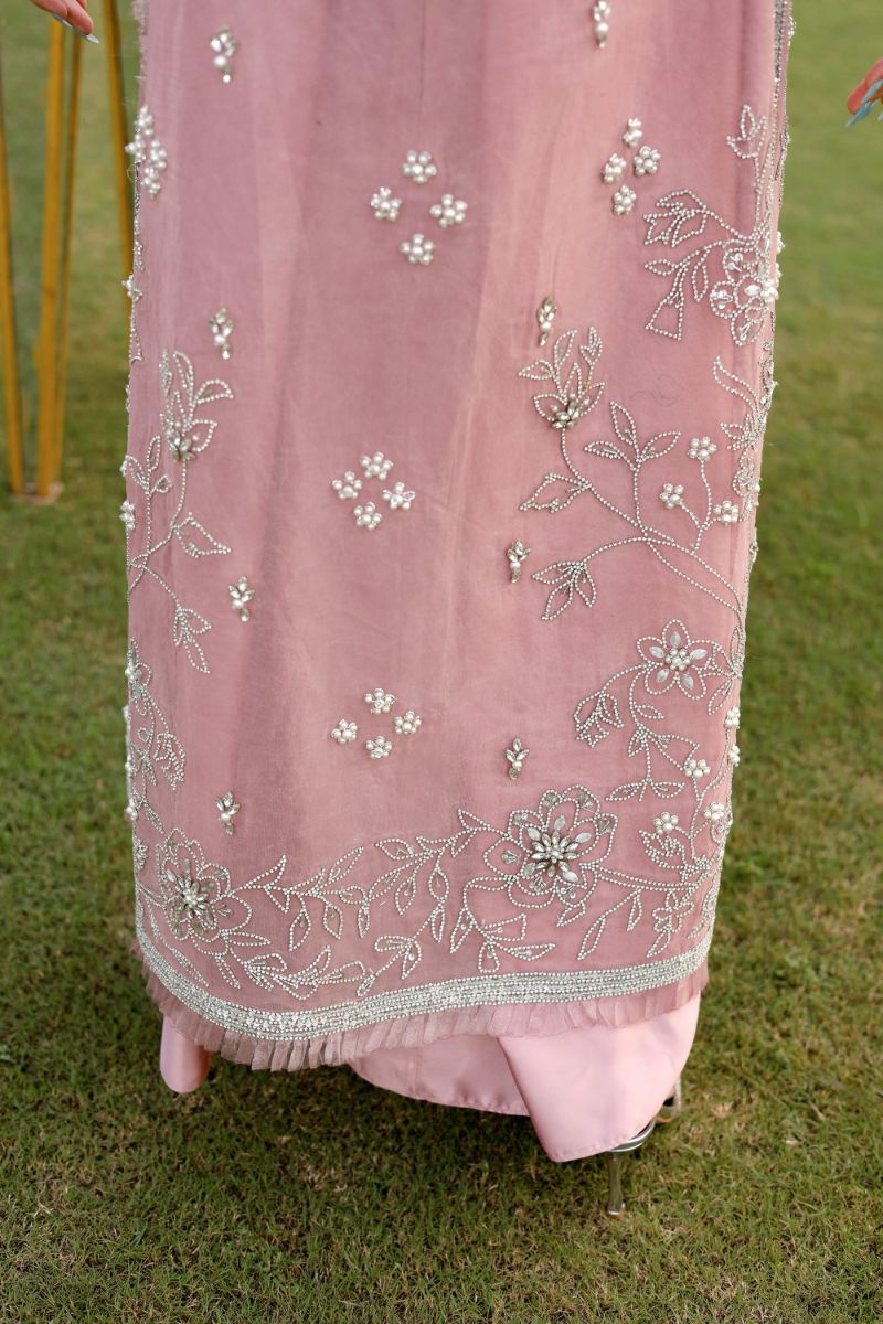 Reema Ahsan - Hira - Silk & Organza - Dusty pink - 2 Piece