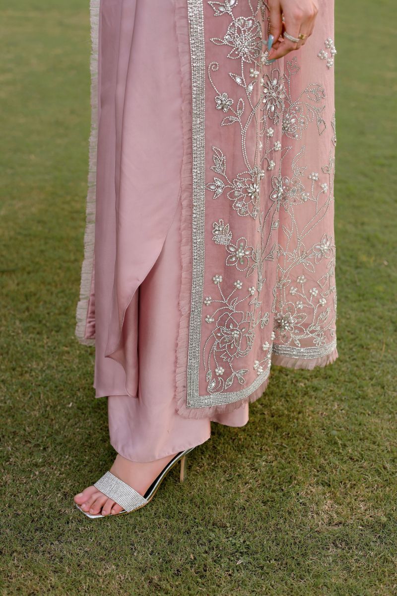Reema Ahsan - Hira - Silk & Organza - Dusty pink - 2 Piece