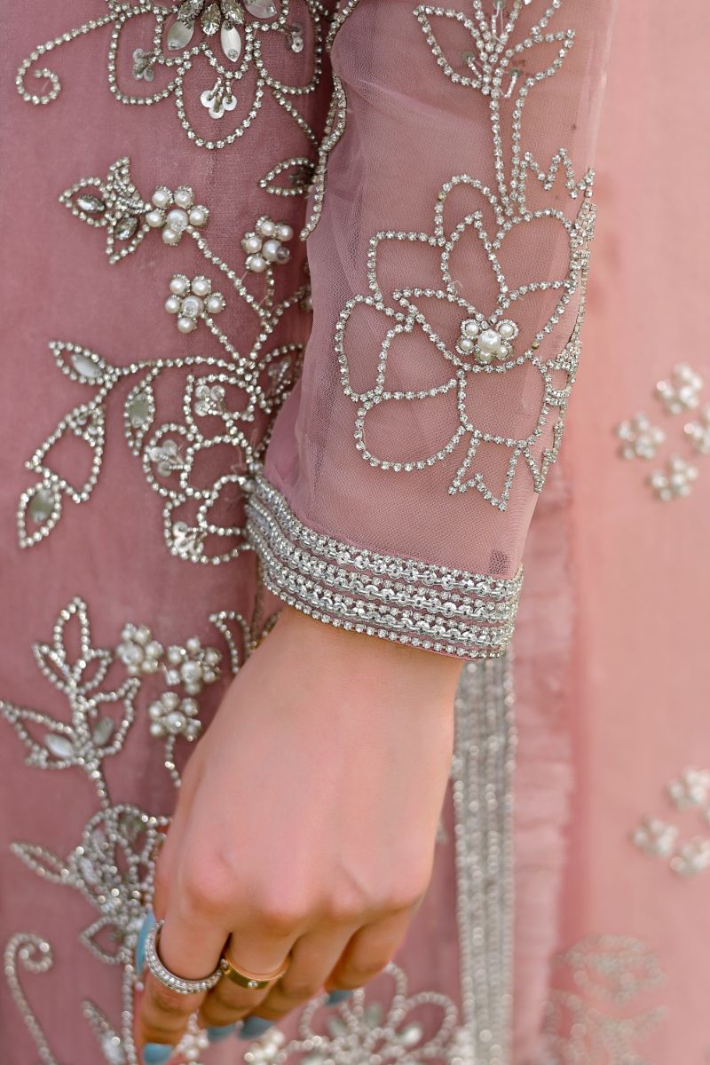 Reema Ahsan - Hira - Silk & Organza - Dusty pink - 2 Piece