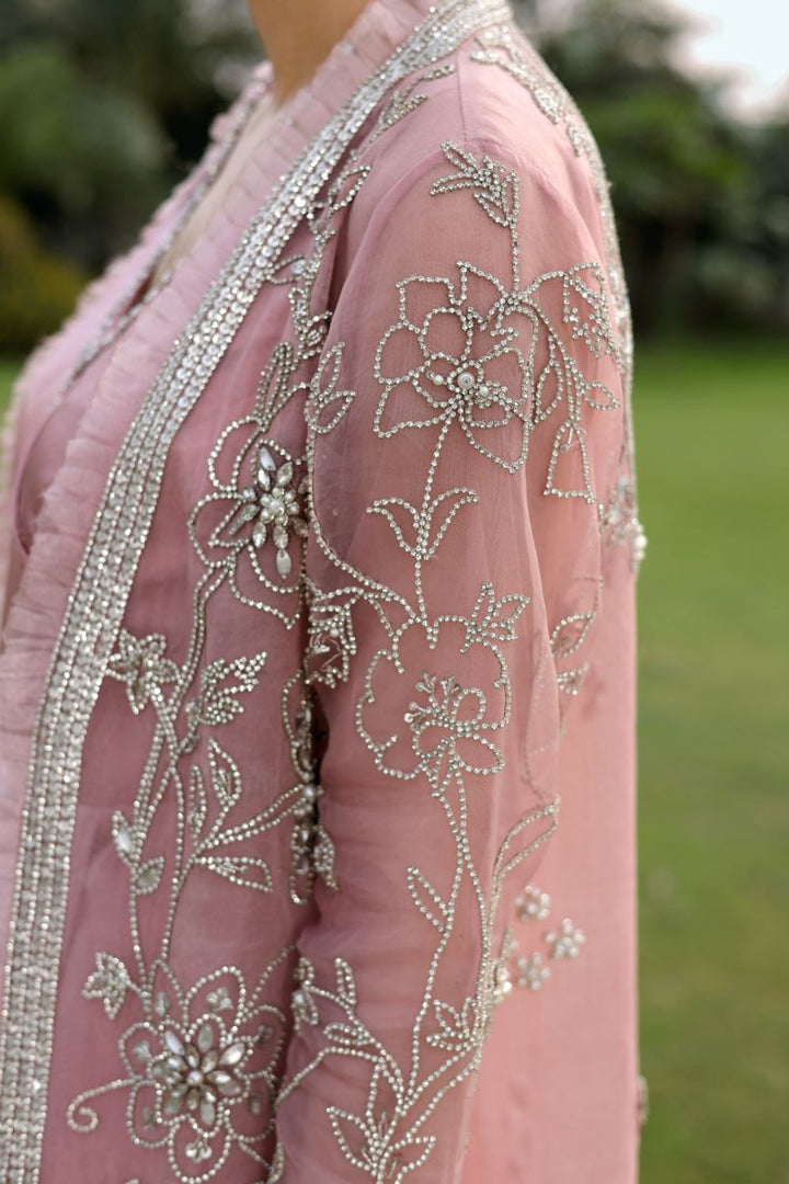 Reema Ahsan - Hira - Silk & Organza - Dusty pink - 2 Piece
