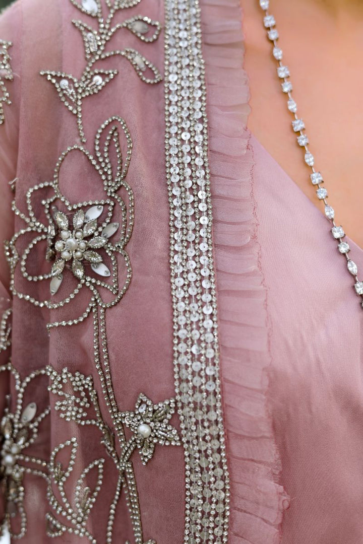 Reema Ahsan - Hira - Silk & Organza - Dusty pink - 2 Piece