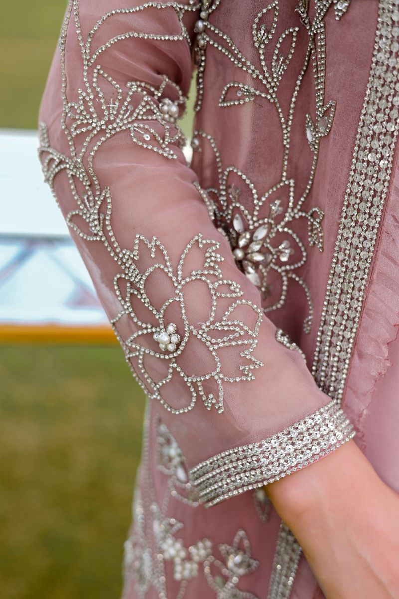 Reema Ahsan - Hira - Silk & Organza - Dusty pink - 2 Piece