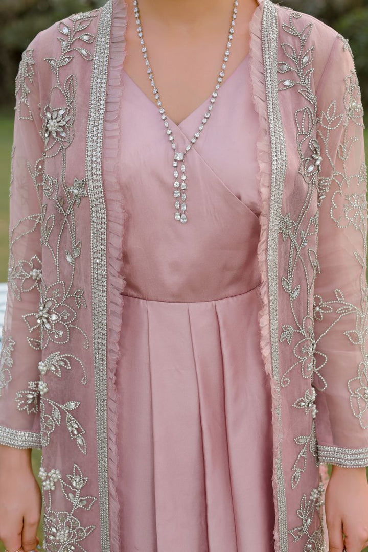Reema Ahsan - Hira - Silk & Organza - Dusty pink - 2 Piece