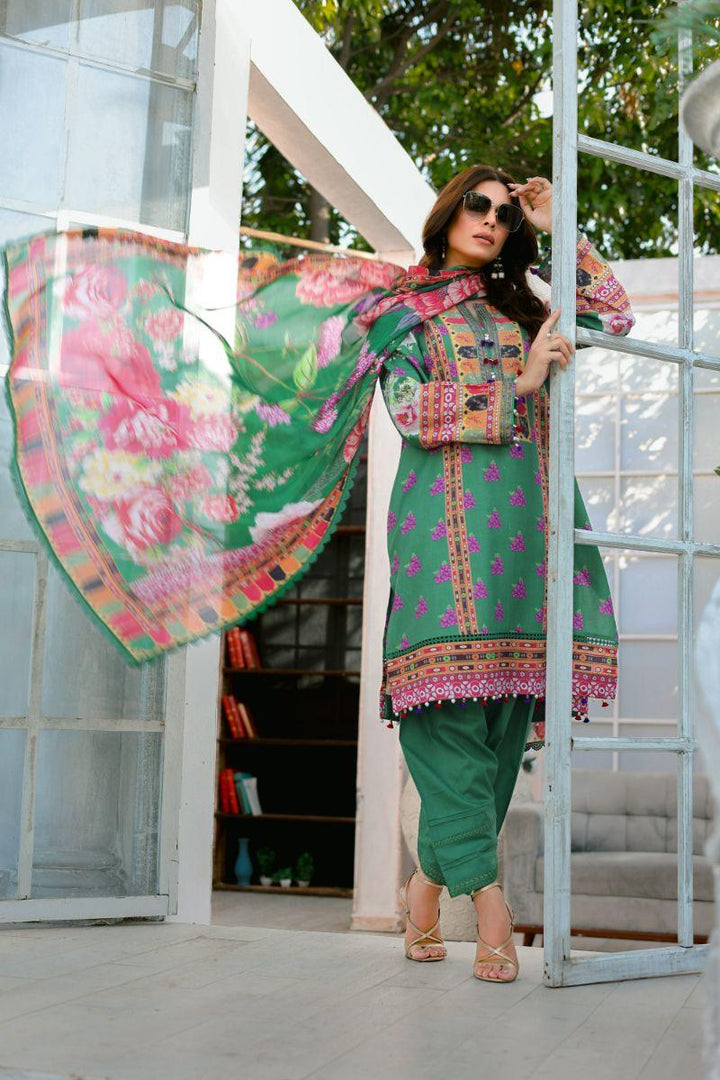 Reema Ahsan - Hurrem - Lawn & Silk - Green - 3 Piece