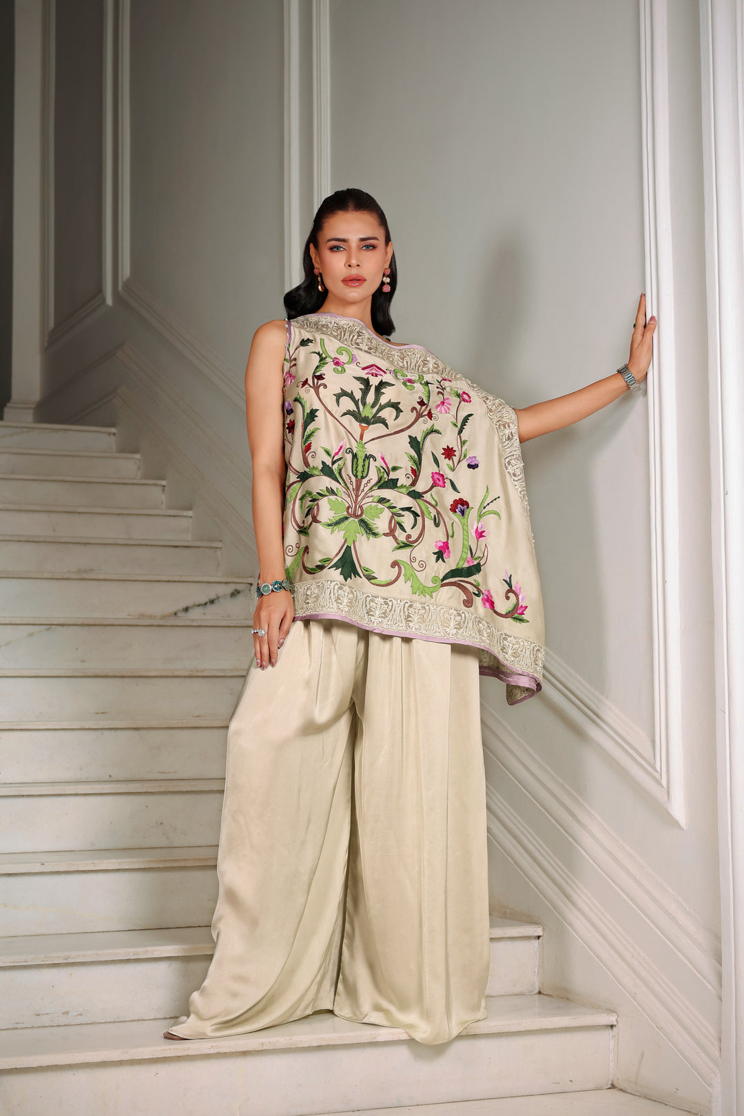 Reema Ahsan - Inza Shamoz Silk Suit For Women - Green - 2 Piece