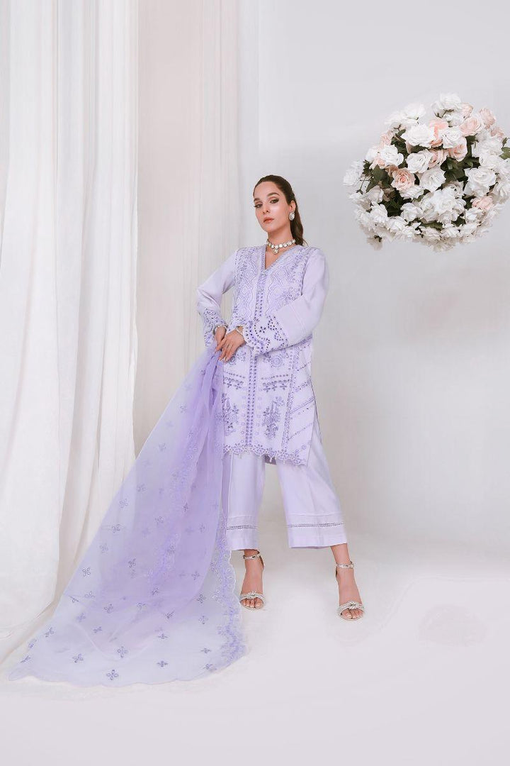 Reema Ahsan - KOMAL - Khadi silk - Lilac - 3 Piece