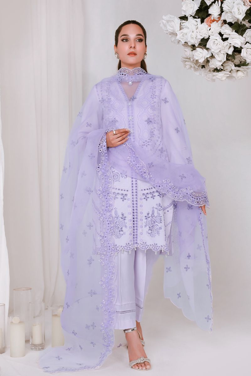 Reema Ahsan - KOMAL - Khadi silk - Lilac - 3 Piece