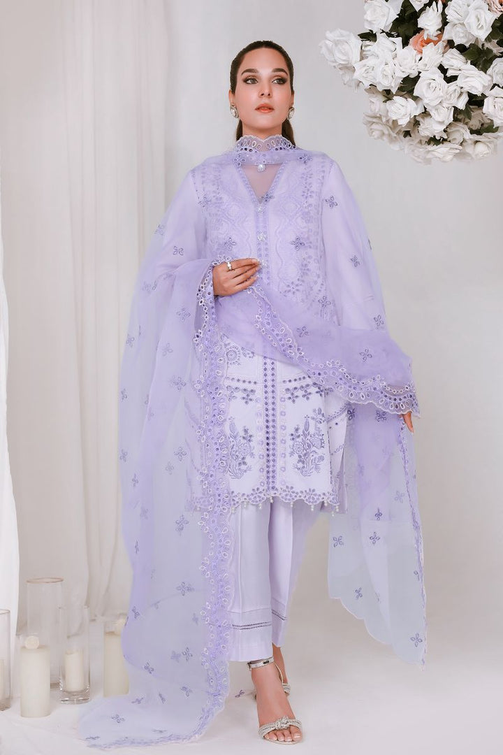 Reema Ahsan - KOMAL - Khadi silk - Lilac - 3 Piece
