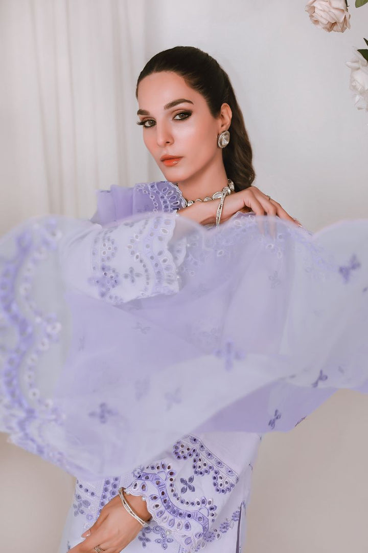 Reema Ahsan - KOMAL - Khadi silk - Lilac - 3 Piece