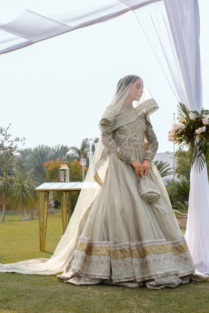 Reema Ahsan - Kiara - Net & Jamawar - Ivory - 3 Piece