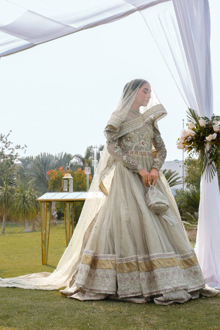 Reema Ahsan - Kiara - Net & Jamawar - Ivory - 3 Piece