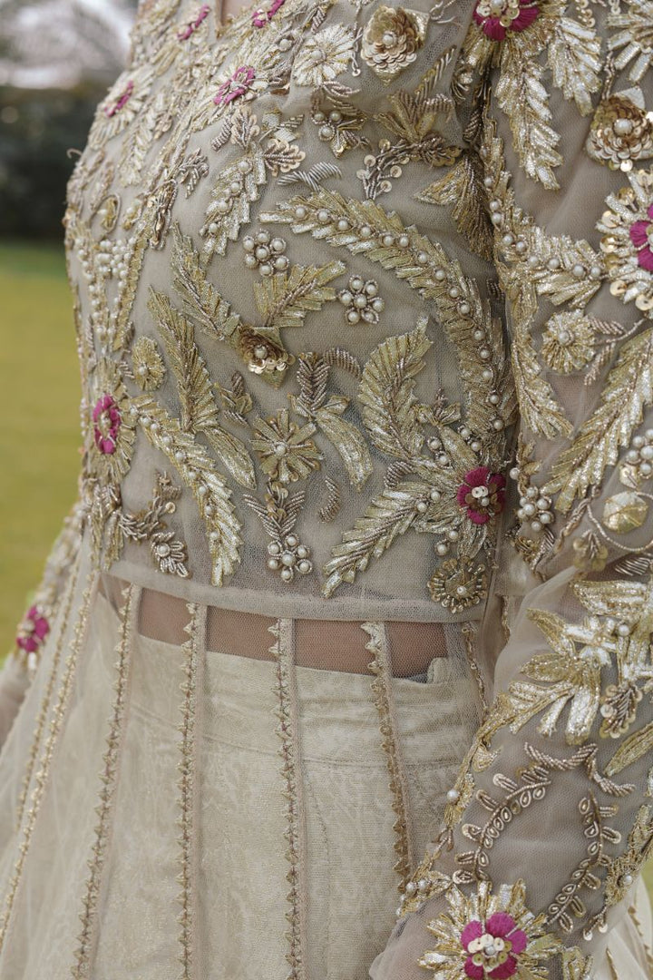 Reema Ahsan - Kiara - Net & Jamawar - Ivory - 3 Piece
