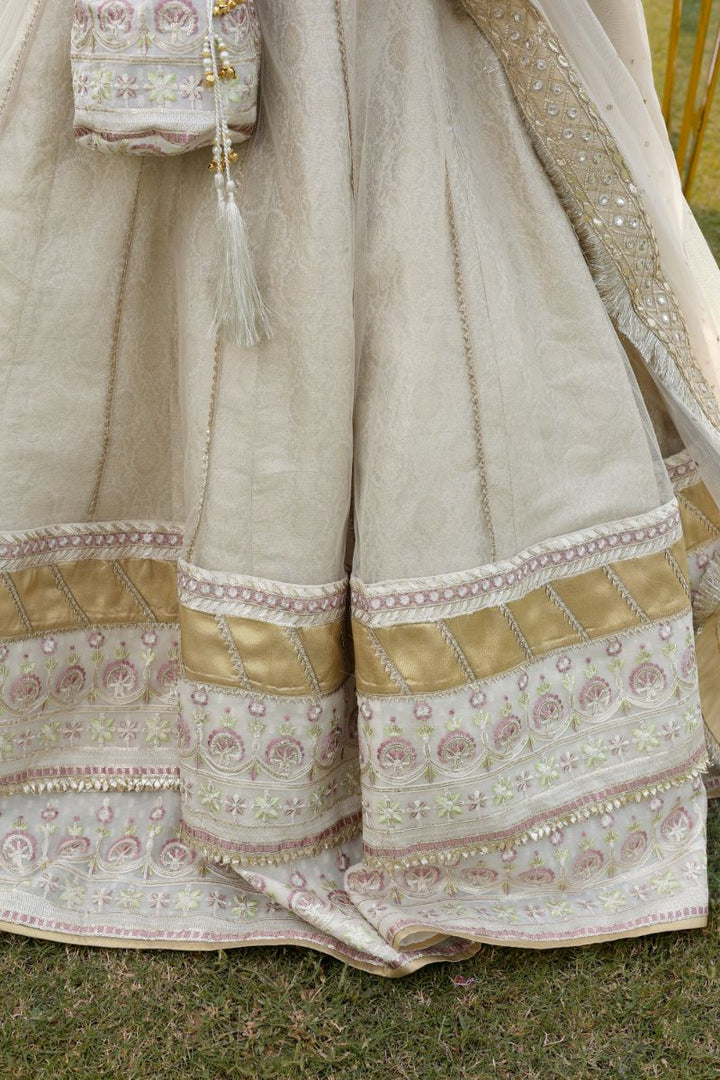Reema Ahsan - Kiara - Net & Jamawar - Ivory - 3 Piece