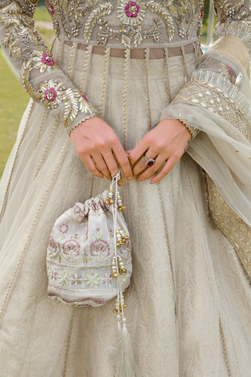 Reema Ahsan - Kiara - Net & Jamawar - Ivory - 3 Piece