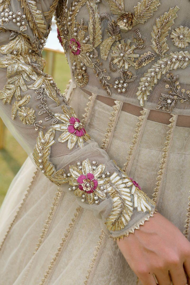 Reema Ahsan - Kiara - Net & Jamawar - Ivory - 3 Piece