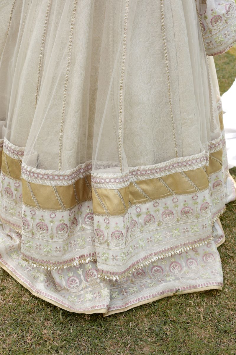 Reema Ahsan - Kiara - Net & Jamawar - Ivory - 3 Piece