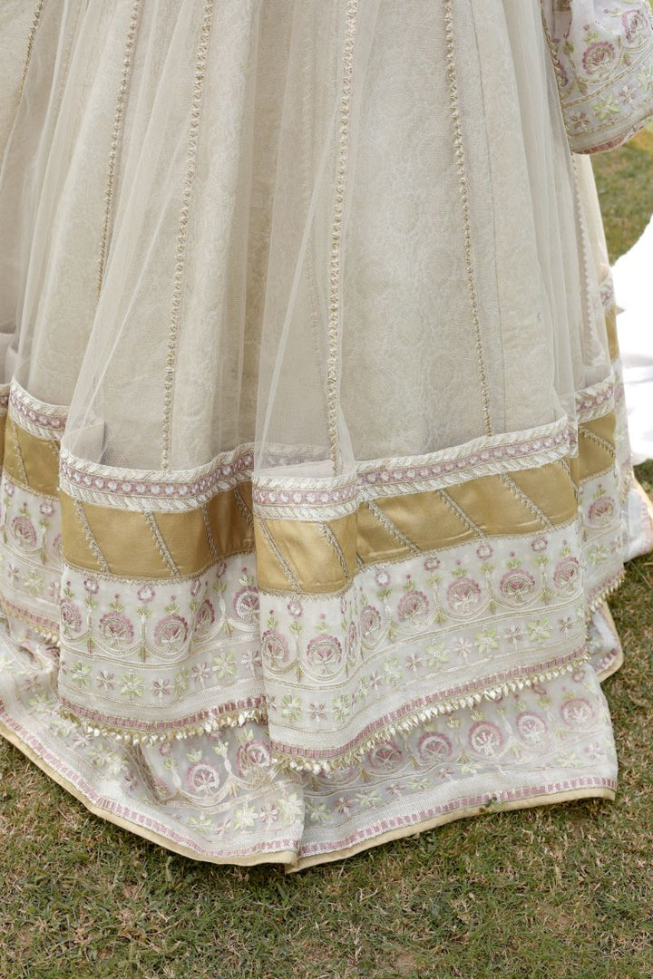Reema Ahsan - Kiara - Net & Jamawar - Ivory - 3 Piece
