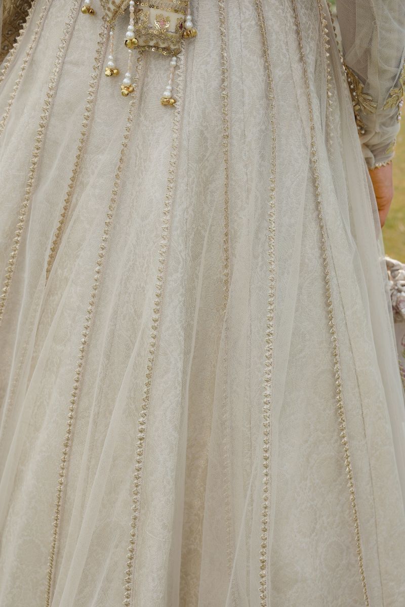 Reema Ahsan - Kiara - Net & Jamawar - Ivory - 3 Piece