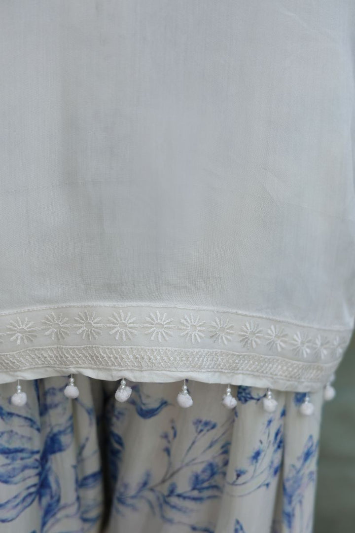Reema Ahsan - Maliha  - White - Viscose & Organza - 3 Piece