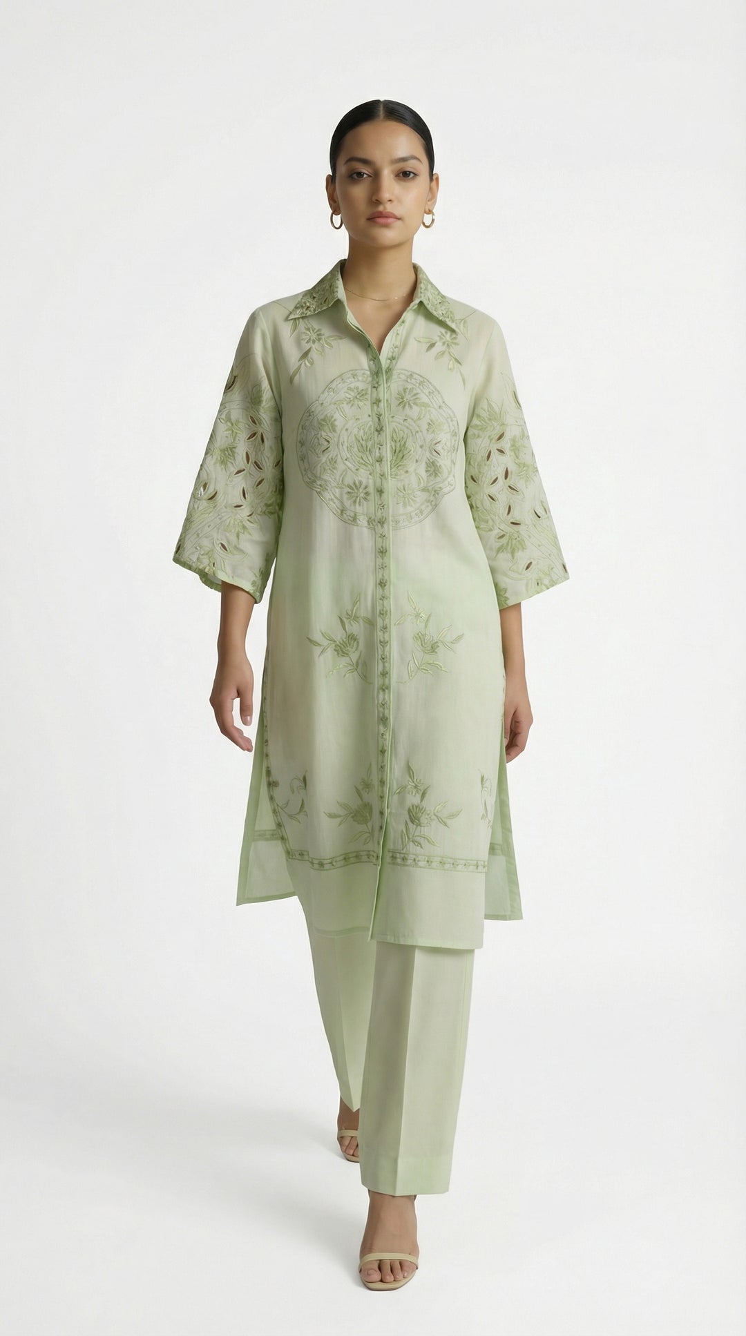 Reema Ahsan - Mavah Lawn Suit For Women - Mint Green - 3 Piece