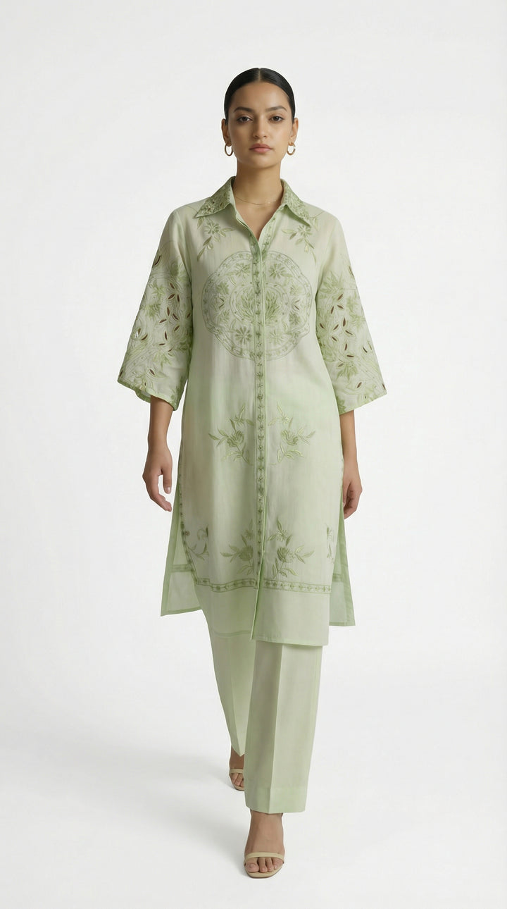 Reema Ahsan - Mavah Lawn Suit For Women - Mint Green - 3 Piece