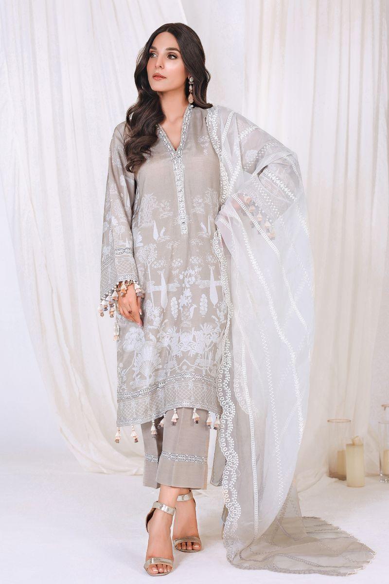Reema Ahsan - NIA - Korean raw silk - Skin - 3 Piece