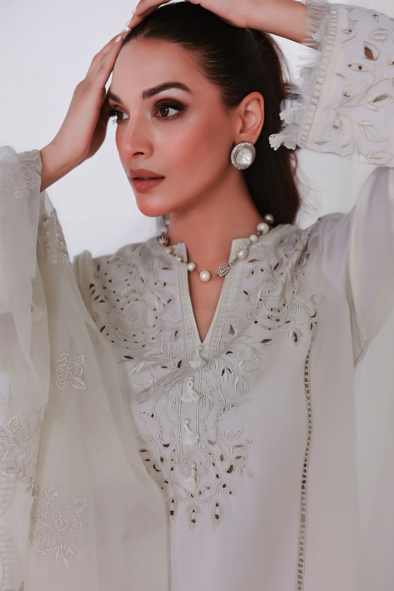 Reema Ahsan - NORAH - Khadi silk - Ivory - 3 Piece