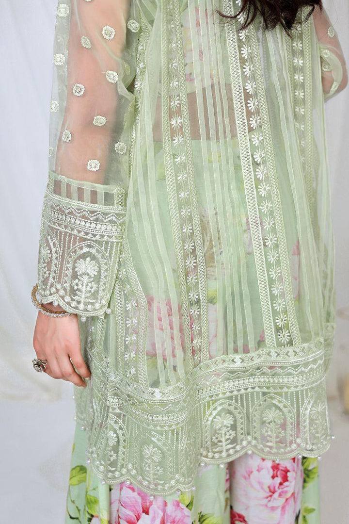Reema Ahsan - NURAY - Organza - Lime green - 4 Piece