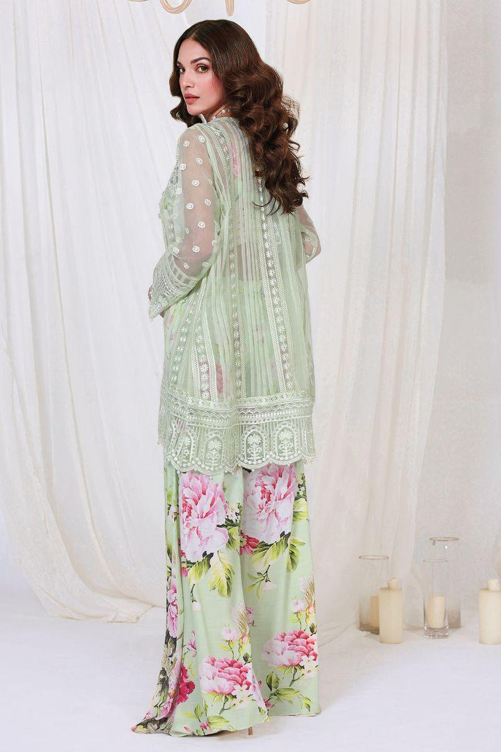 Reema Ahsan - NURAY - Organza - Lime green - 4 Piece
