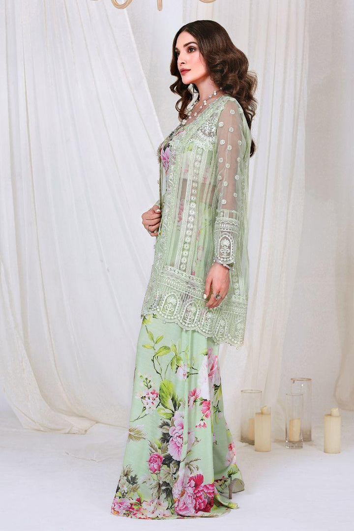 Reema Ahsan - NURAY - Organza - Lime green - 4 Piece