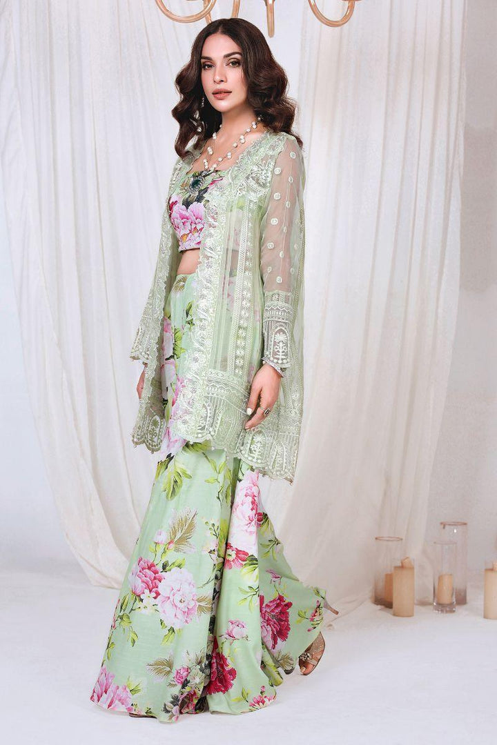 Reema Ahsan - NURAY - Organza - Lime green - 4 Piece