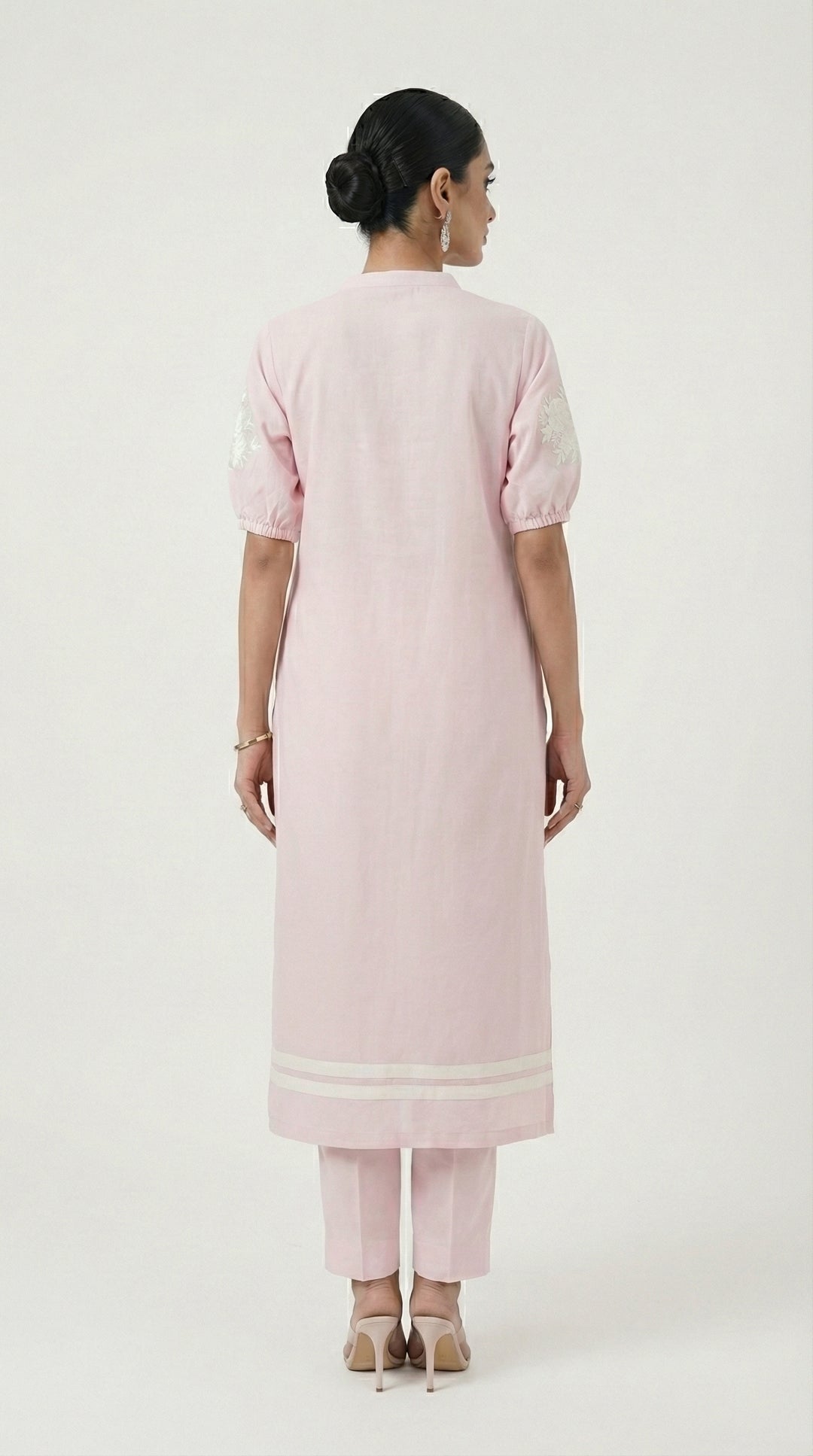 Reema Ahsan - Neve Irish Cotton Suit For Women - Light Pink and White - 2 Piece