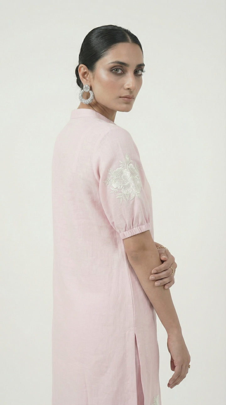 Reema Ahsan - Neve Irish Cotton Suit For Women - Light Pink and White - 2 Piece