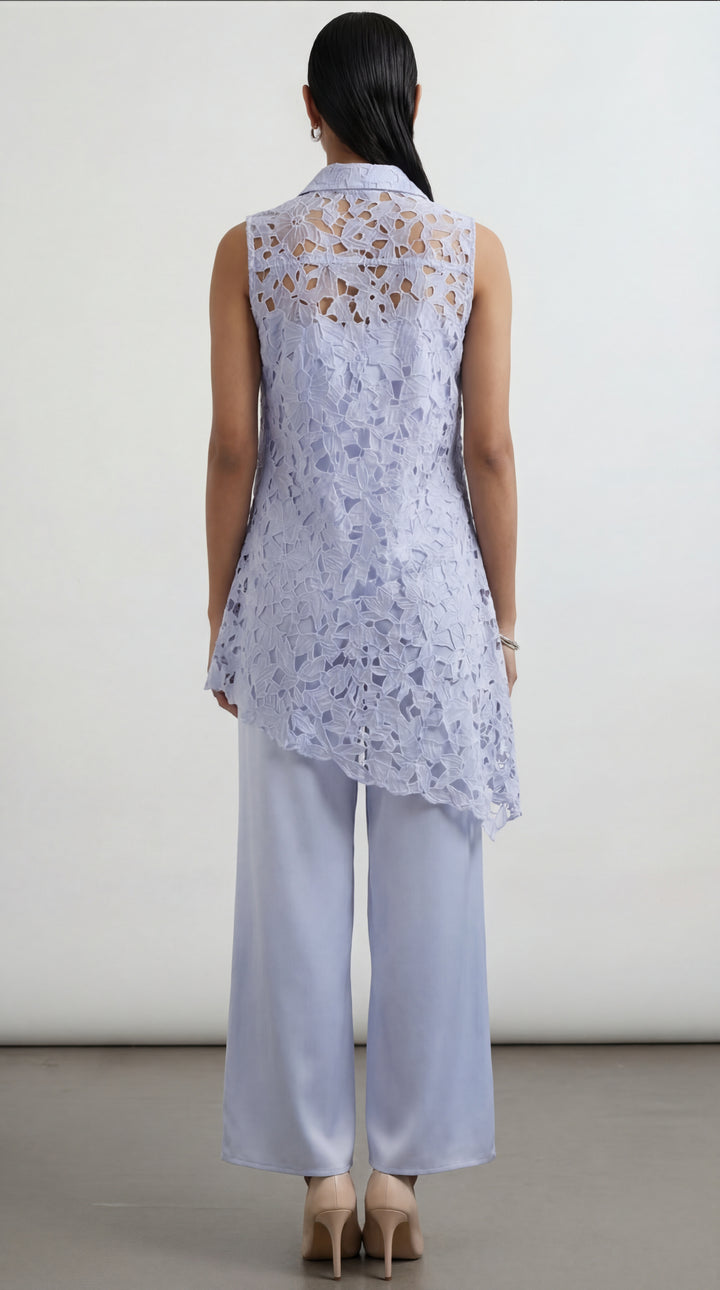 Reema Ahsan - Noa Organza Suit For Women - Light Blue - 3 Piece