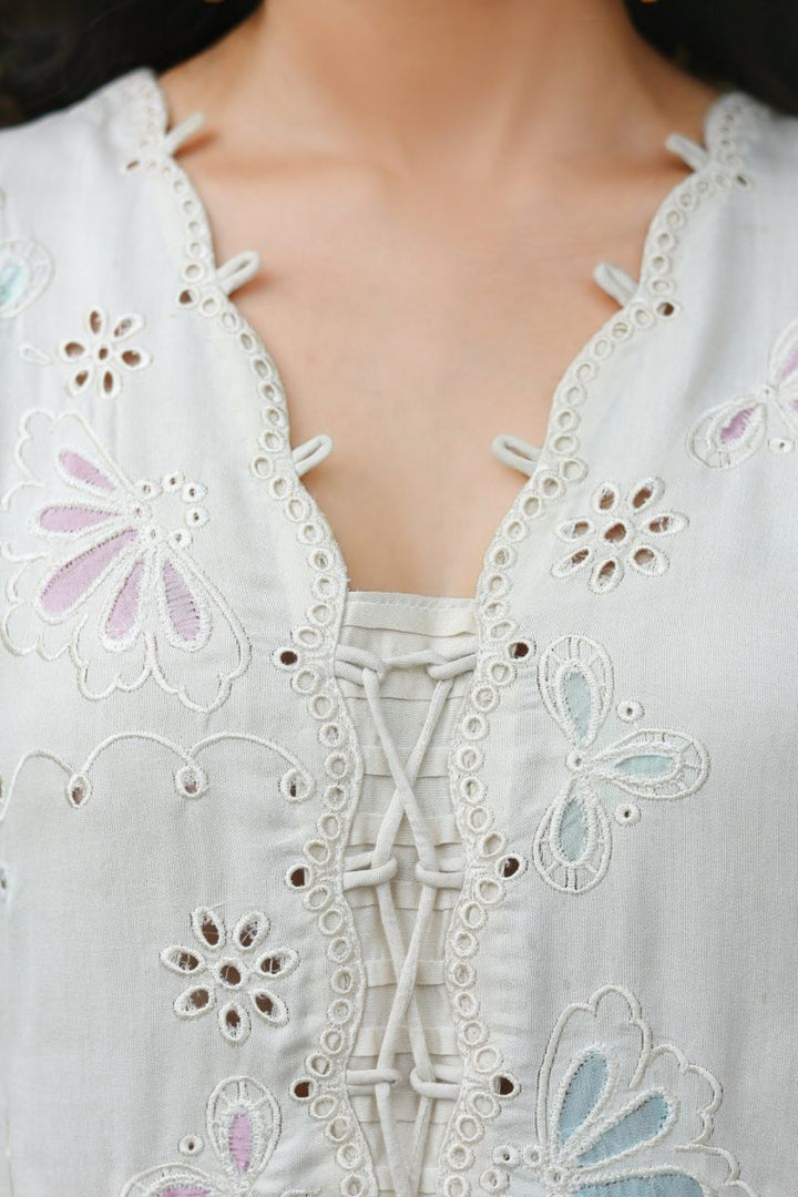 Reema Ahsan - ROHA - Khadi Silk & Organza - Ivory - 3 Piece