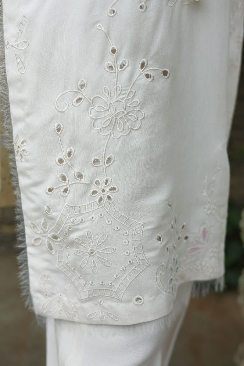 Reema Ahsan - ROHA - Khadi Silk & Organza - Ivory - 3 Piece