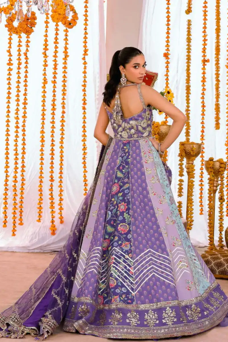 Reema Ahsan - Raeha - Pk Raw Silk, Organza & Net - Multi, Purple - 3 Piece