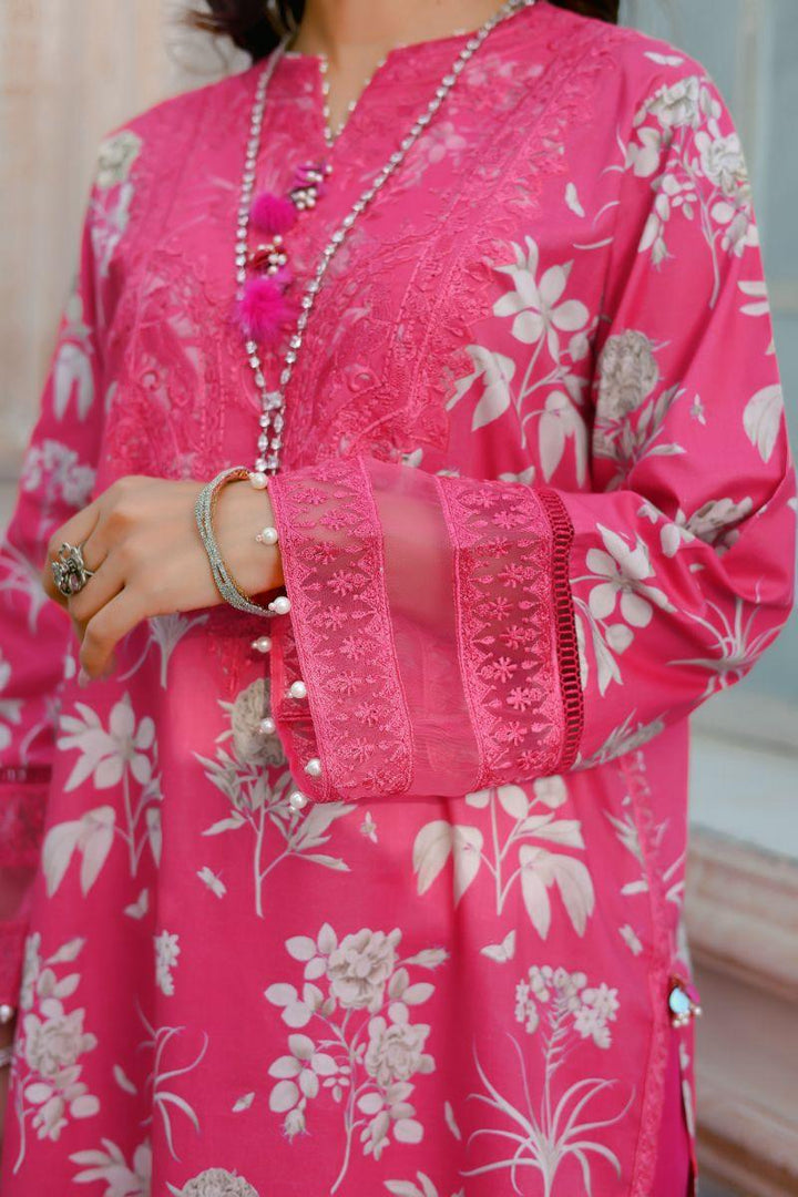 Reema Ahsan - Reha - Lawn - Shoking pink - 3 Piece