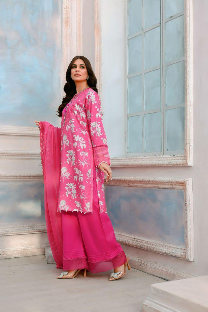 Reema Ahsan - Reha - Lawn - Shoking pink - 3 Piece