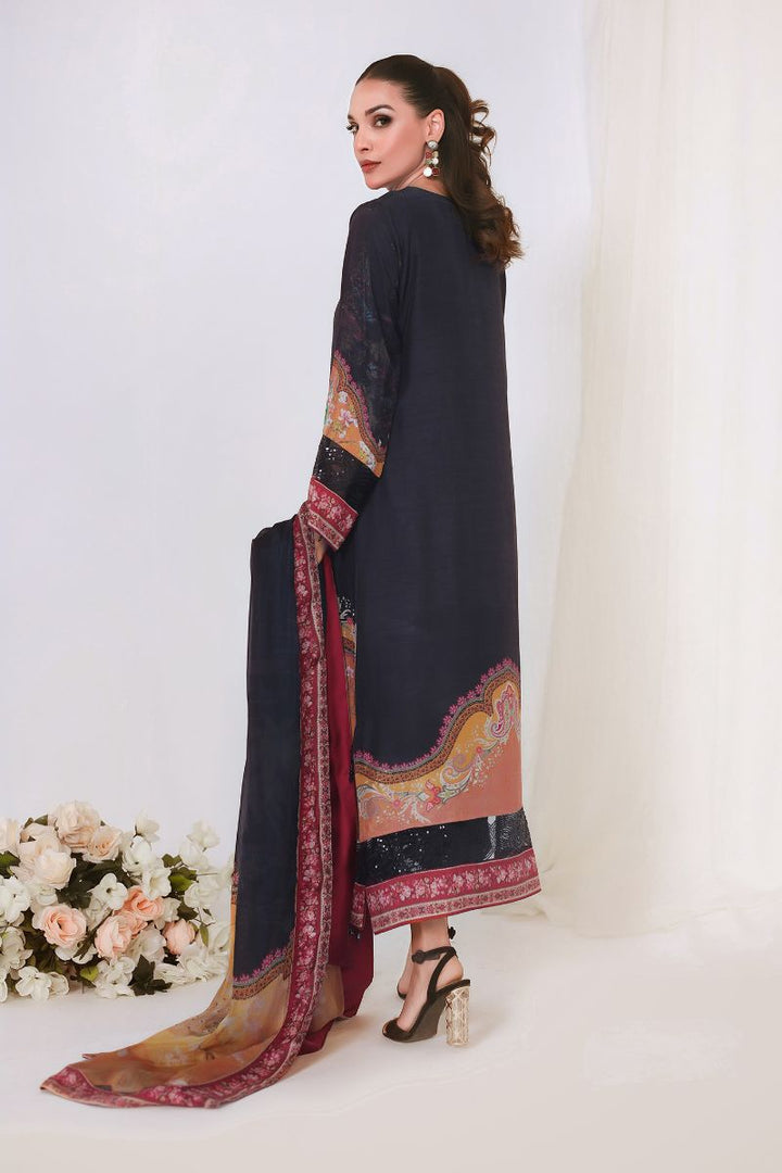 Reema Ahsan - SIREN - Korean raw silk - Black - 3 Piece