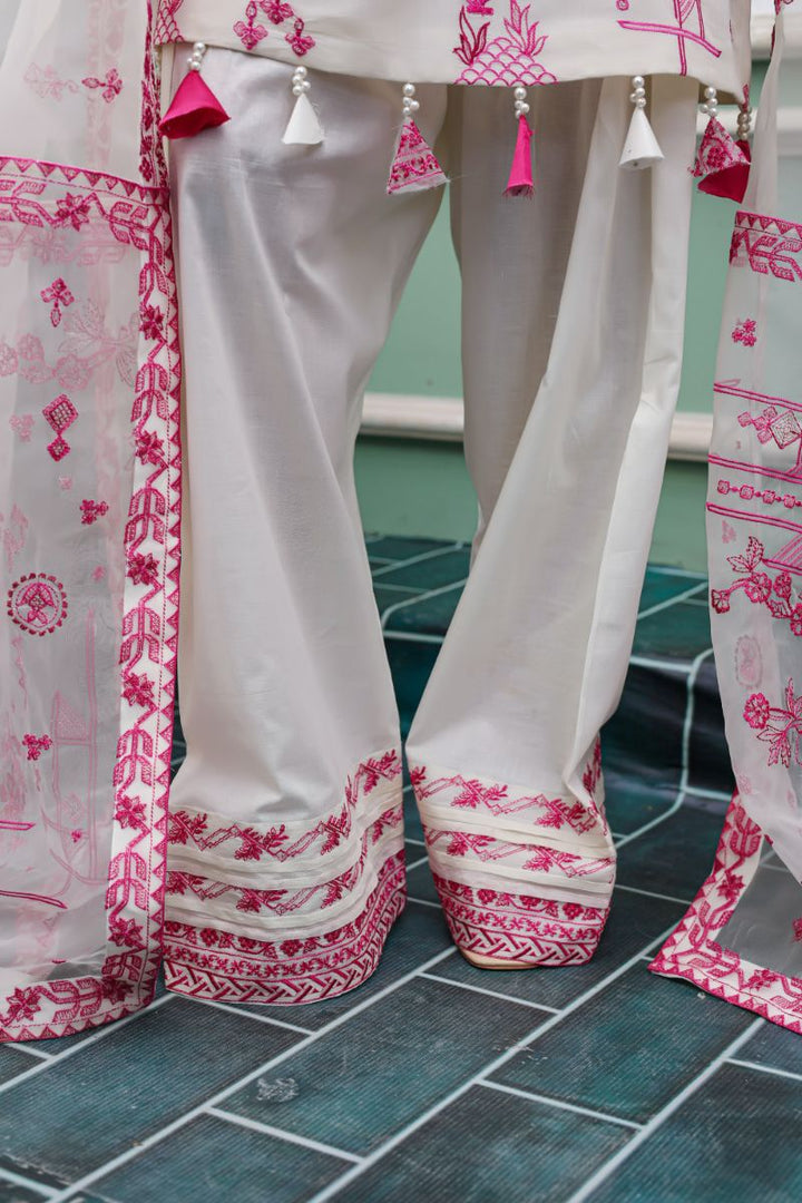 Reema Ahsan - Serena  - Kora Cotton & Lawn with Organza - Off-White - 3 Piece